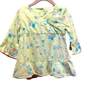 JANIE & JACK Girl’s Cabana Paradise Green Floral Swimsuit Coverup 12-18 Months